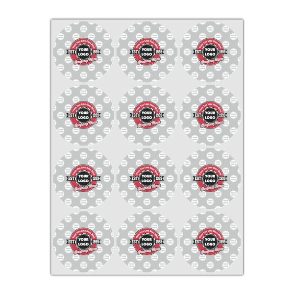 Logo & Tag Line Icing Circle - Small - Set of 12