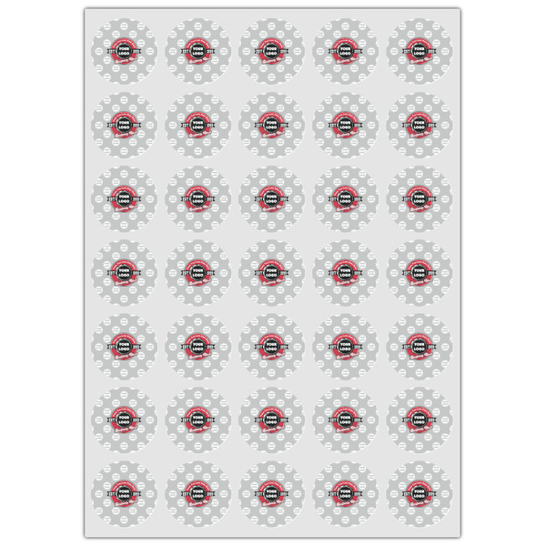 Logo & Tag Line Icing Circle - XSmall - Set of 35