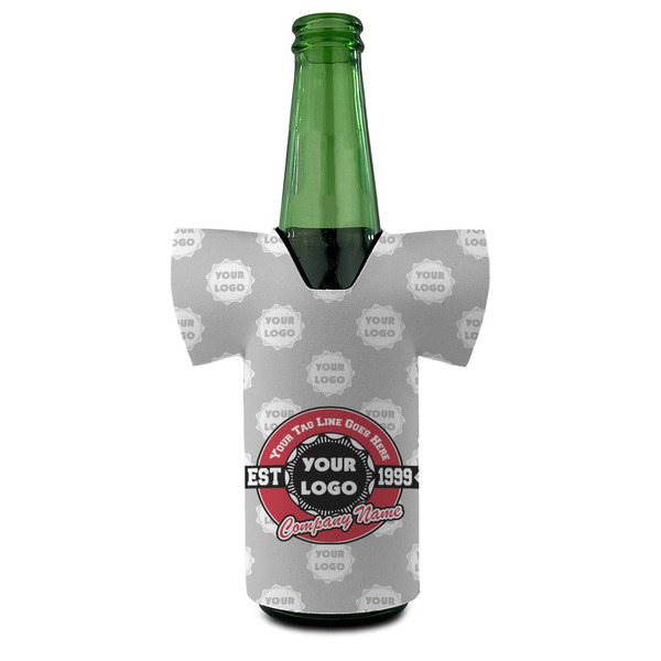 Logo & Tag Line Jersey Bottle Cooler - FRONT (on bottle)
