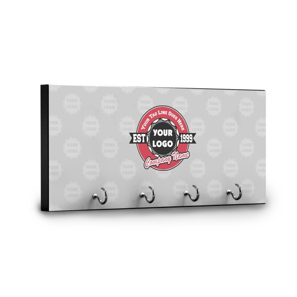 Logo & Tag Line Key Hanger - Front View with Hooks