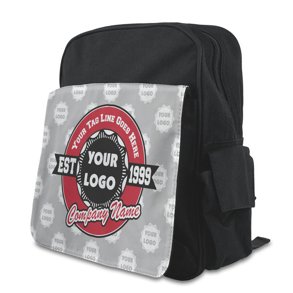 Custom Logo & Tag Line Preschool Backpack w/ Logos