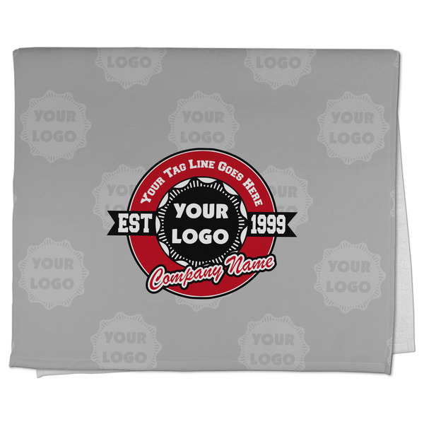 Custom Logo & Tag Line Kitchen Towel - Poly Cotton w/ Logos