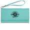 Logo & Tag Line Ladies Wallet - Leather - Teal - Front View