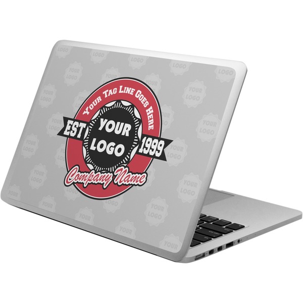 Custom Logo & Tag Line Laptop Skin - Custom Sized w/ Logos