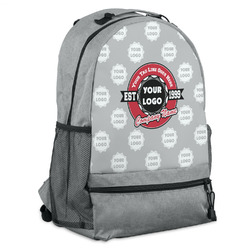 Logo & Tag Line Backpack - Gray w/ Logos