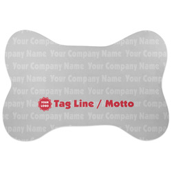 Logo & Tag Line Bone Shaped Dog Food Mat - Large (Personalized)
