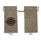 Logo & Tag Line Large Burlap Gift Bags - Front Approval