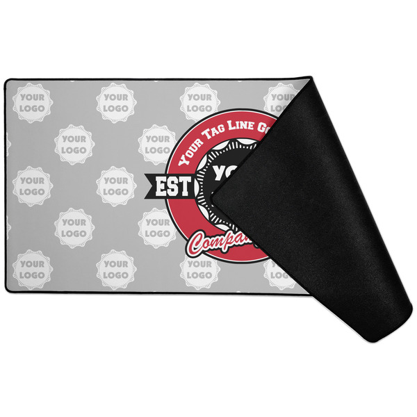 Logo & Tag Line Large Gaming Mats - FRONT W/ FOLD