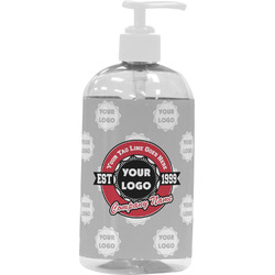 Logo & Tag Line Plastic Soap / Lotion Dispenser - 16 oz - Large - White (Personalized)