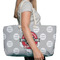 Logo & Tag Line Large Rope Tote Bag - In Context View