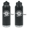 Logo & Tag Line Laser Engraved Water Bottles - Front & Back Engraving - Front & Back View