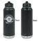 Logo & Tag Line Laser Engraved Water Bottles - Front Engraving - Front & Back View