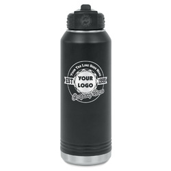 Logo & Tag Line Water Bottle - Laser Engraved (Personalized)