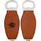 Logo & Tag Line Leather Bar Bottle Opener - Front and Back (single sided)