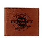 Logo & Tag Line Leatherette Bifold Wallet (Personalized)