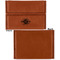 Logo & Tag Line Leather Business Card Holder Front Back Single Sided - Apvl
