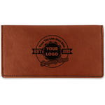 Logo & Tag Line Leatherette Checkbook Holder (Personalized)