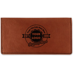 Logo & Tag Line Leatherette Checkbook Holder (Personalized)