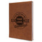 Logo & Tag Line Leather Sketchbook - Large - Double Sided - Angled View