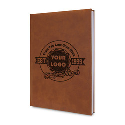 Logo & Tag Line Leather Sketchbook - Small - Double-Sided (Personalized)