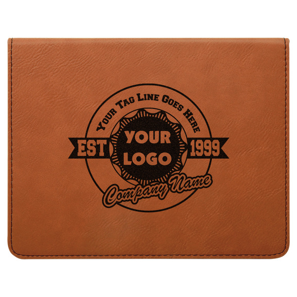 Logo & Tag Line Leatherette 4-Piece Wine Tool Set Flat