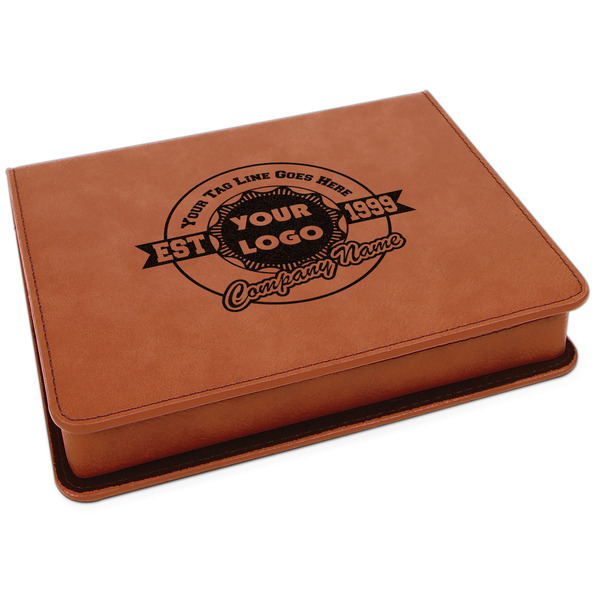 Custom Logo & Tag Line Leatherette 4-Piece Wine Tool Set (Personalized)