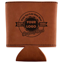 Logo & Tag Line Leatherette Can Sleeve (Personalized)
