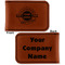 Logo & Tag Line Leatherette Magnetic Money Clip - Front and Back