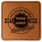 Logo & Tag Line Leatherette Patches - Square