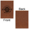 Logo & Tag Line Leatherette Sketchbooks - Large - Single Sided - Front & Back View