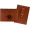 Logo & Tag Line Leatherette Wallet with Money Clips - Front and Back