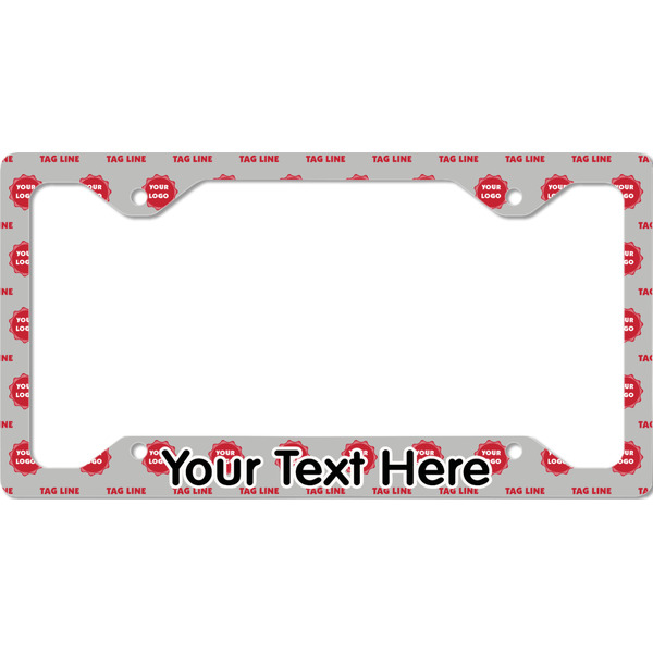 Custom Logo & Tag Line License Plate Frame - Style C (Personalized)