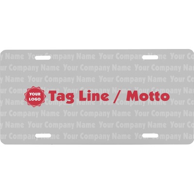 Logo & Tag Line Front License Plate (Personalized)