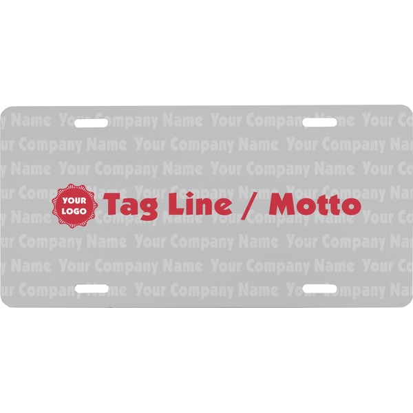 Custom Logo & Tag Line Front License Plate (Personalized)
