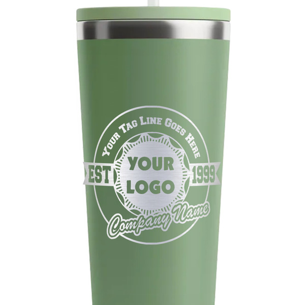 Logo & Tag Line Light Green RTIC Everyday Tumbler - 28 oz. - Close Up