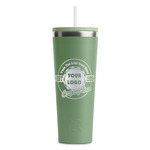 Logo & Tag Line RTIC Everyday Tumbler with Straw - 28oz - Light Green - Single-Sided (Personalized)