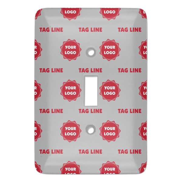 Custom Logo & Tag Line Light Switch Cover - Single Toggle (Personalized)