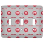 Logo & Tag Line Light Switch Cover - 3 Toggle Plate (Personalized)