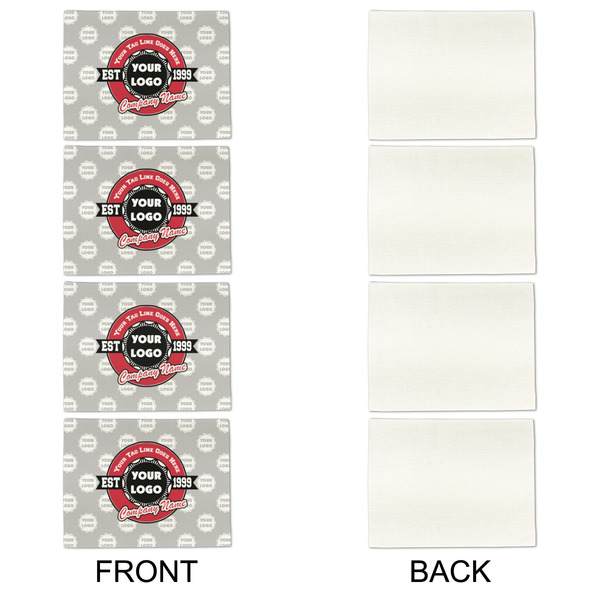Logo & Tag Line Linen Placemat - APPROVAL Set of 4 (single sided)