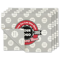Logo & Tag Line Double-Sided Linen Placemat - Set of 4 w/ Logos