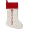 Logo & Tag Line Linen Stockings w/ Red Cuff - Front