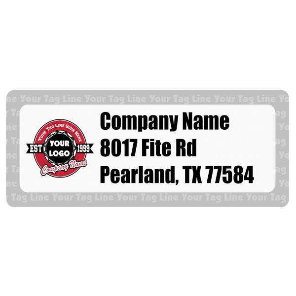 Custom Logo & Tag Line Return Address Labels (Personalized)