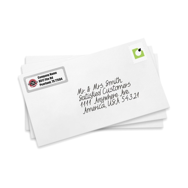 Logo & Tag Line Mailing Label on Envelopes
