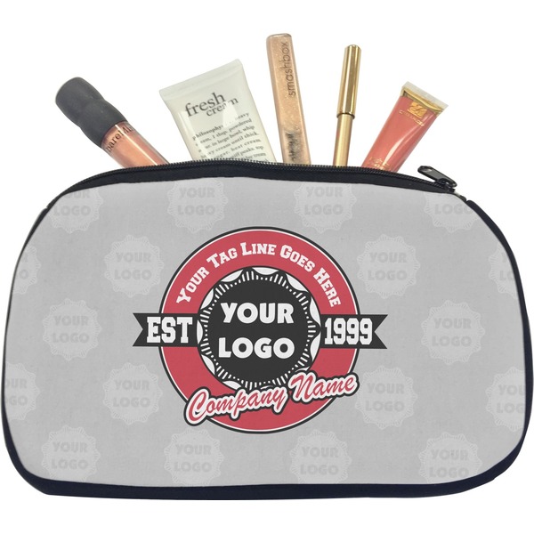 Custom Logo & Tag Line Makeup / Cosmetic Bag - Medium w/ Logos