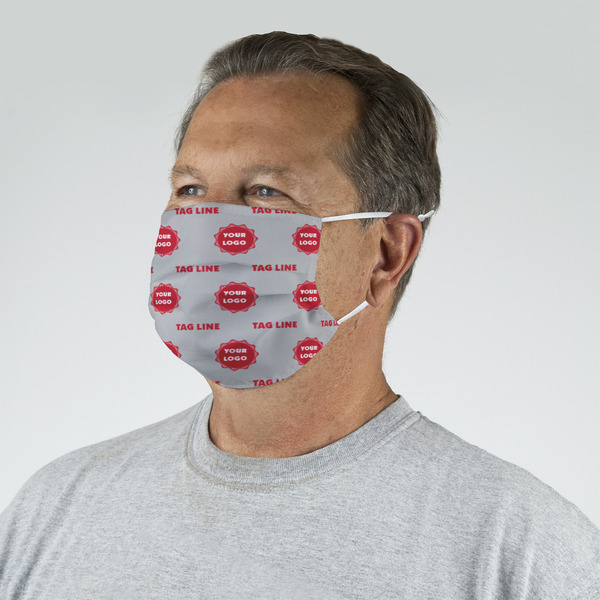Logo & Tag Line Mask - Quarter View on Guy