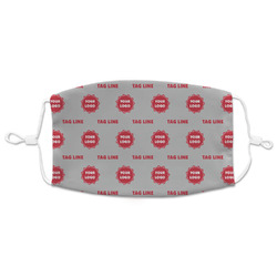 Logo & Tag Line Adult Cloth Face Mask - XLarge (Personalized)
