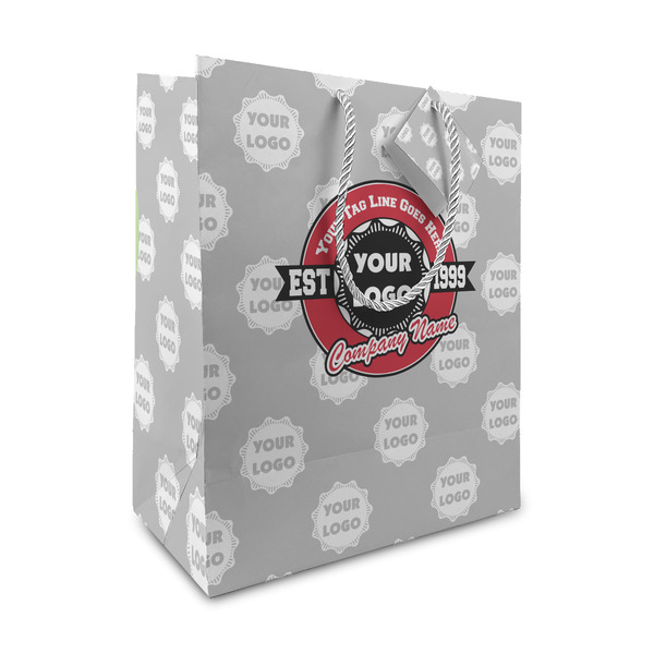 Custom Logo & Tag Line Gift Bag - Medium w/ Logos