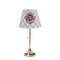 Logo & Tag Line Poly Film Empire Lampshade - On Stand