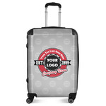 Logo & Tag Line Suitcase - 24" Medium - Checked (Personalized)