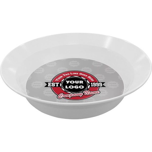 Custom Logo & Tag Line Melamine Bowl - 12 oz (Personalized)